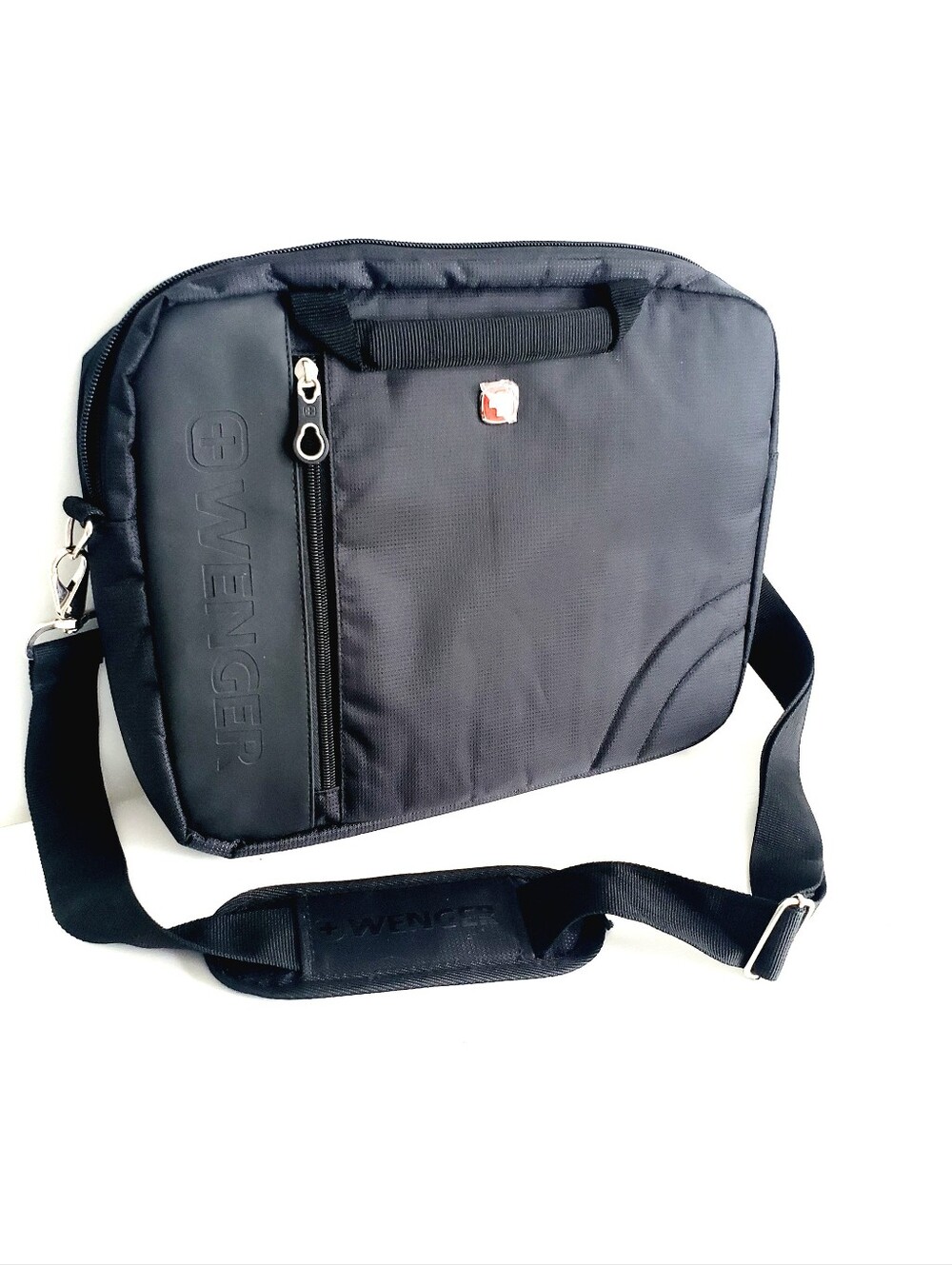 Wenger Black Laptop Messenger Bag with Shoulder Strap